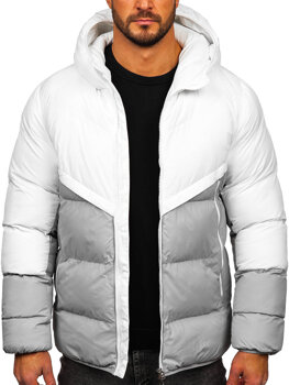 Біло-сіра чоловіча зимова куртка Bolf CS1006