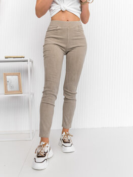 Жіночі коричневі джинсові легінси Bolf S113