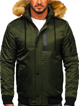 Зелена чоловіча зимова куртка Bolf 2129