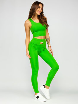 Зелений жіночий спортивний костюм Fashion Bolf 022