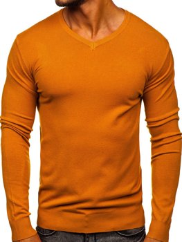 Кемел чоловічий светр з V-подібним вирізом Bolf YY03