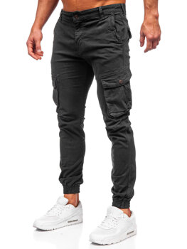 Сірі тканинні чоловічі штани-джоггери карго Bolf JM5502