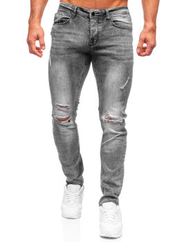 Сірі чоловічі джинсові штани regular fit Bolf MP002G