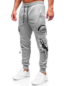 Сірі чоловічі спортивні штани джоггери-карго Bolf HS7172