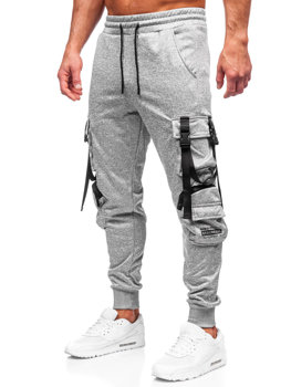 Сірі чоловічі спортивні штани джоггери-карго Bolf HS7173