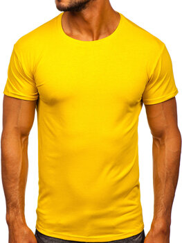 Темно-жовта чоловіча футболка без принту Bolf 2005