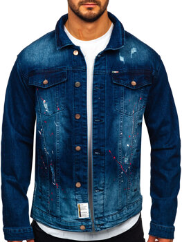 Темно-синя чоловіча джинсова куртка Bolf MJ542BS