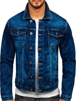 Темно-синя чоловіча джинсова куртка Bolf RC51154W1