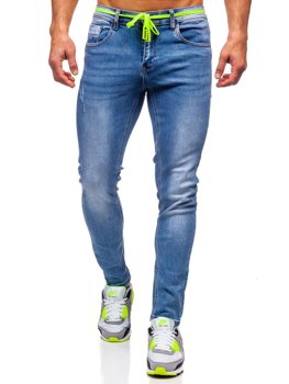 Темно-сині джинсові штани для чоловіків skinny fit Bolf KX555