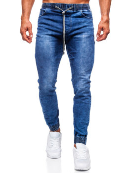 Темно-сині чоловічі джинси джоггери Bolf TF228