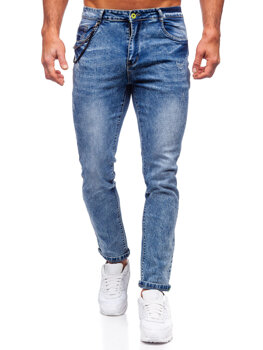 Темно-сині чоловічі джинсові штани regular fit Bolf HY1050