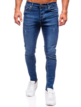 Темно-сині чоловічі джинсові штани slim fit Bolf 6264