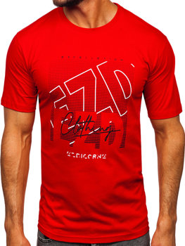 Червона бавовняна чоловіча футболка Bolf 14748
