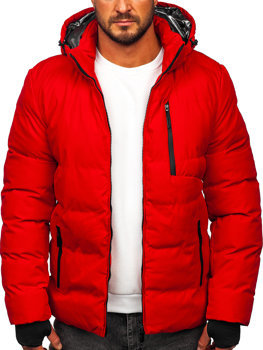 Червона стьобана куртка чоловіча зимова Bolf 5M756