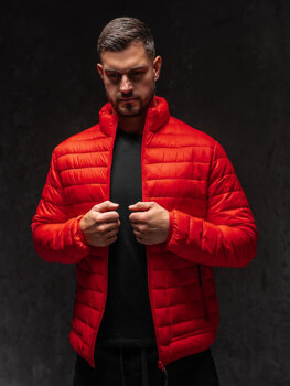 Червона стьобана перехідна чоловіча куртка Bolf 13007A1