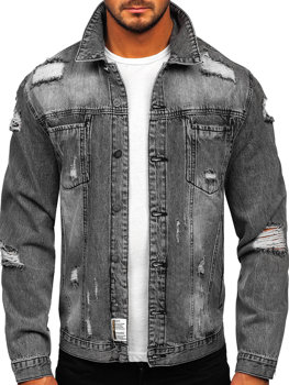 Чоловіча сіра джинсова куртка Bolf MJ501G