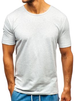 Чоловіча футболка без принта сіра Bolf T1281