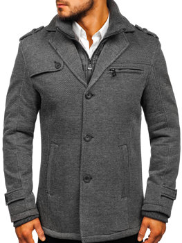 Чоловіче зимове пальто сіре Bolf 88805