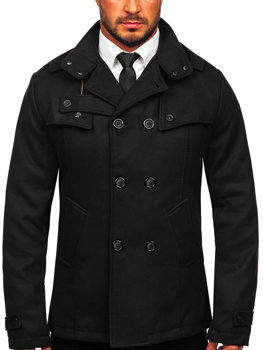 Чоловіче пальто чорне Bolf 8857