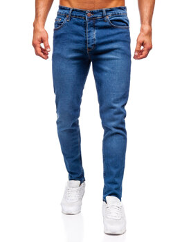 Чоловічі темно-сині джинсові штани slim fit Bolf 6482