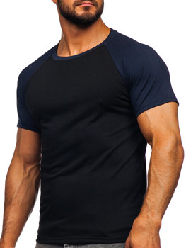 Чорно-синя чоловіча футболка Bolf 8T82
