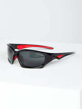 Чорно-червоні сонцезахисні окуляри Bolf MIAMI4
