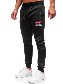 Чорно-червоні чоловічі спортивні штани Bolf K50005