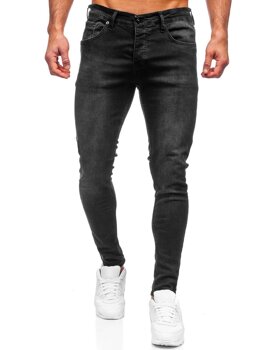 Чорні чоловічі джинси скинни Bolf R923