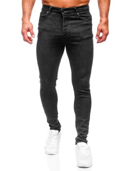 Чорні чоловічі джинсові штани regular fit Bolf 6009