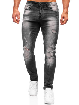 Чорні чоловічі джинсові штани regular fit Bolf MP002N