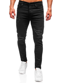 Чорні чоловічі джинсові штани slim fit Bolf 6382