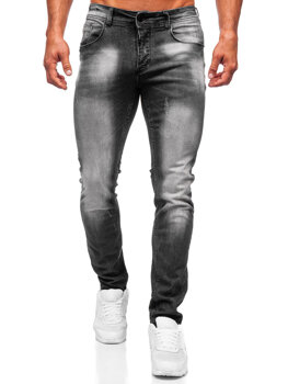 Чорні чоловічі джинсові штани slim fit Bolf MP0001N