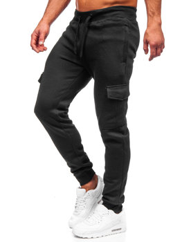 Чорні чоловічі штани джоггери-карго Bolf JX326