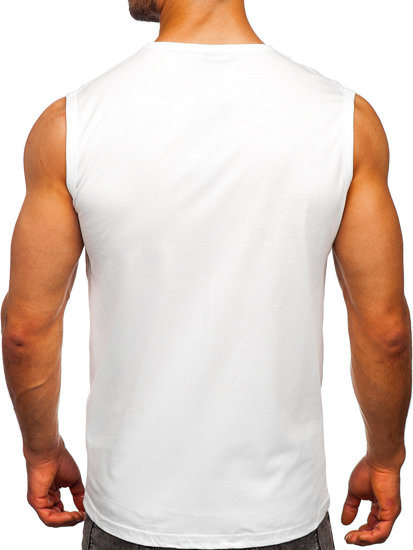 Біла футболка так топ з принтом Bolf 14809