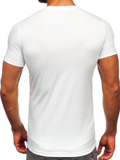 Біла чоловіча футболка з принтом Bolf HM918