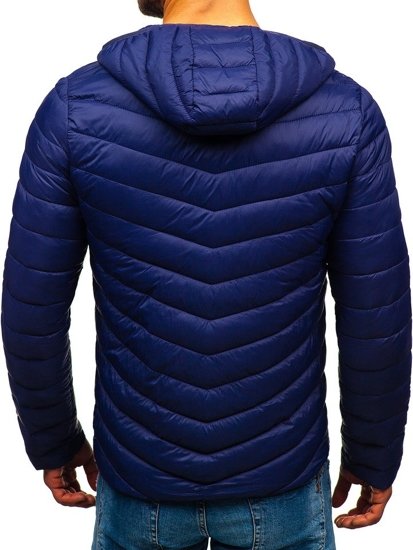 Куртка чоловіча демісезонна спортивна темно-синя Bolf LY1016