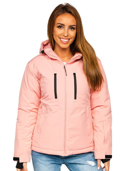 Світло-рожева зимова жіноча спортивна куртка Bolf HH012