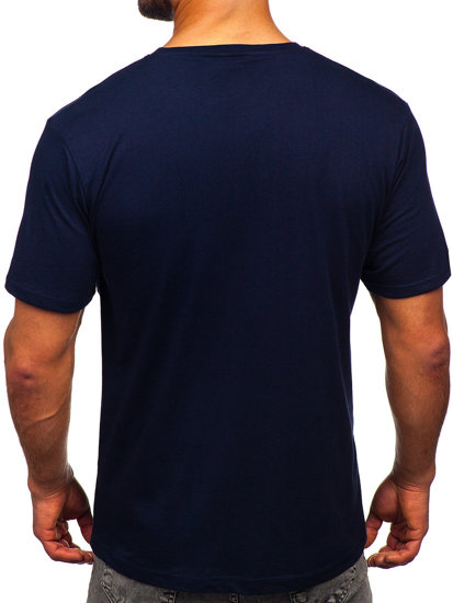Темно-синя бавовняна чоловіча футболка Bolf 14769