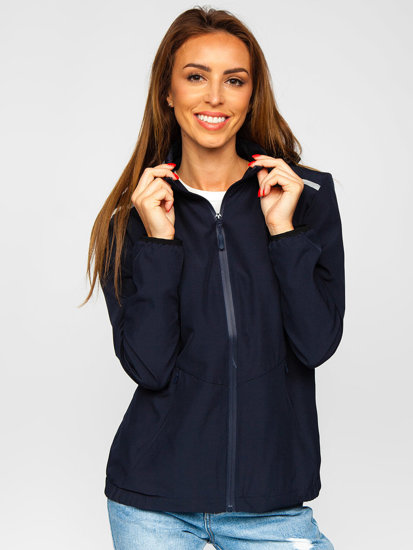 Темно-синя спортивна жіноча демісезонна куртка Bolf HM095