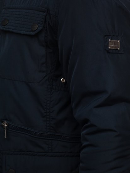 Темно-синя чоловіча демісезонна куртка Bolf 1668