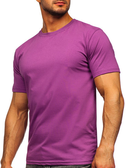 Фіолетова чоловіча футболка без принта Bolf 192397