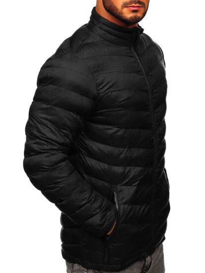 Чоловіча зимова спортивна куртка чорна Bolf SM70