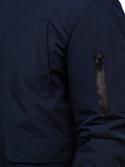 Чоловіча зимова темно-синя куртка Bolf 2019005