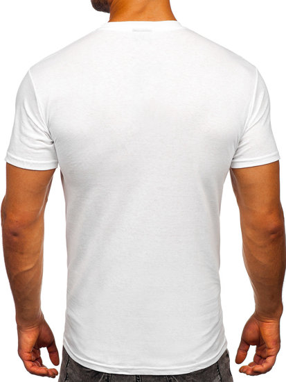 Чоловіча футболка з принтом біла Bolf 9018