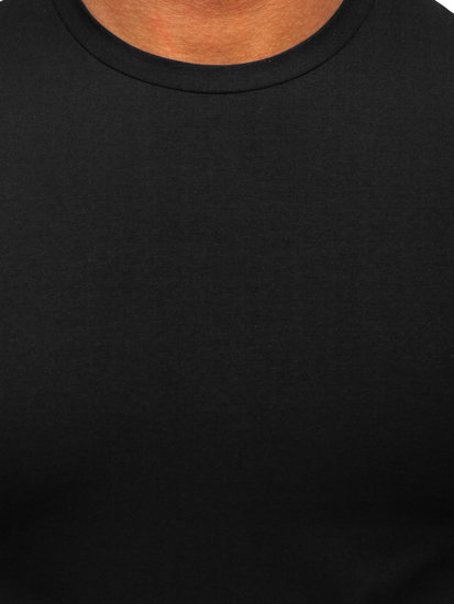 Чорна чоловіча футболка без принту Bolf MT3001 