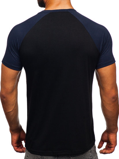 Чорно-синя чоловіча футболка Bolf 8T82