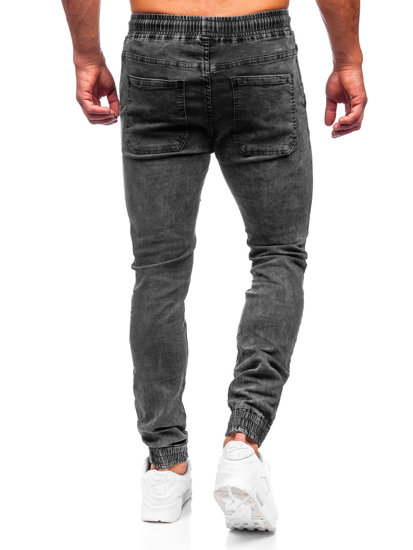 Чорні джоггери чоловічі джинсові штани Bolf TF123