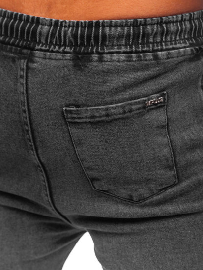 Чорні чоловічі джинси джоггери Bolf 0026