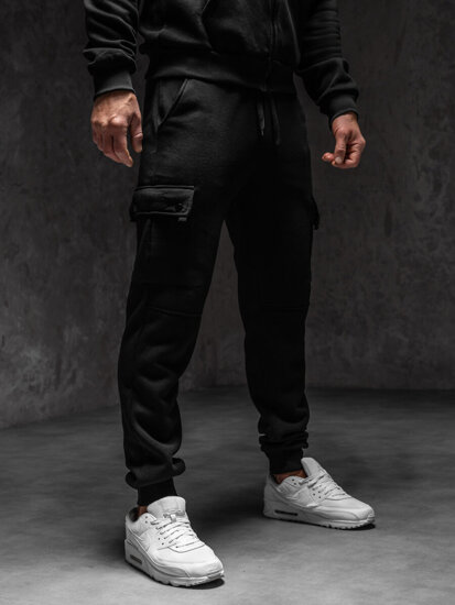 Чорні чоловічі спортивні штани-карго Bolf JX325