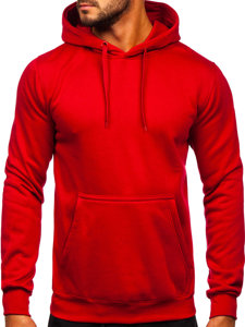 Бордовий чоловічий спортивний костюм з толстовкою з капюшоном Bolf D002